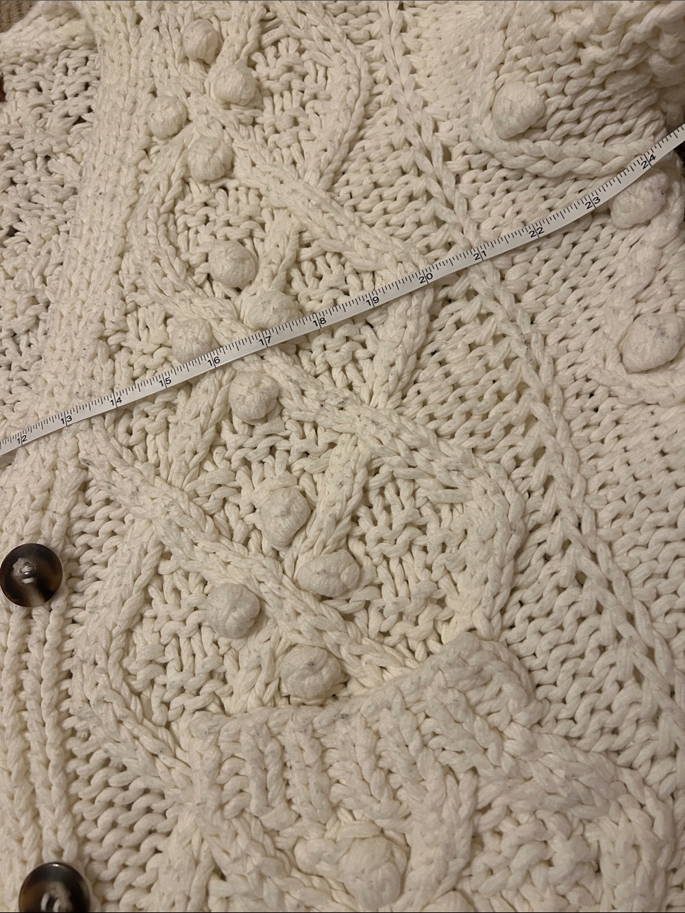 POL Cream Chunky Bobble Knit Cardigan - Picture 4 of 4